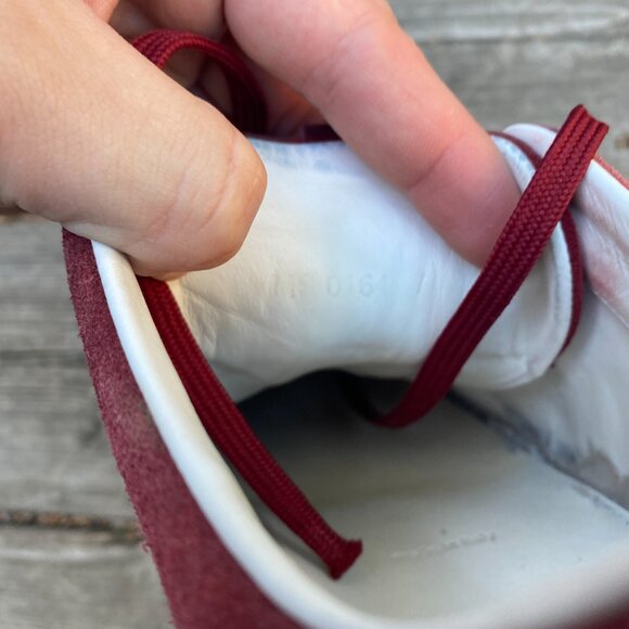Louis Vuitton Burgundy/Black Suede and Leather Logo Lace Up Sneakers Size 7 - Picture 13 of 14